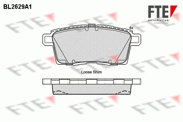 Brake Pad Set, disc brake (BL2629A1)