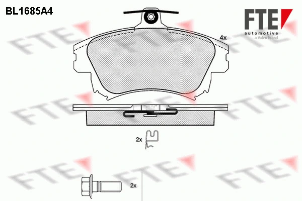 Brake Pad Set, disc brake (BL1685A4)