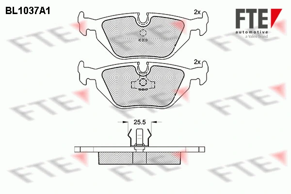 Brake Pad Set, disc brake (BL1037A1)