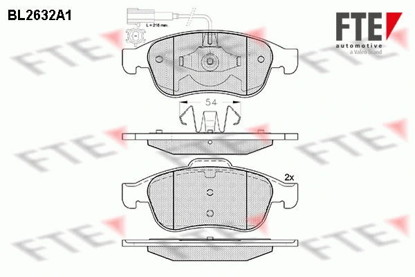 Brake Pad Set, disc brake (BL2632A1)