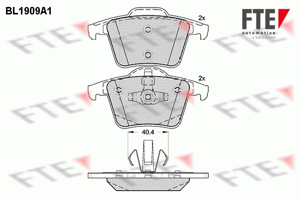Brake Pad Set, disc brake (BL1909A1)