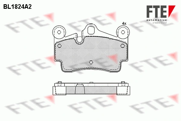 Brake Pad Set, disc brake (BL1824A2)