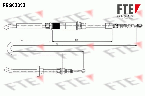 Cable Pull, parking brake (FBS02083)