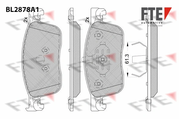 Brake Pad Set, disc brake (BL2878A1)