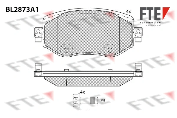 Brake Pad Set, disc brake (BL2873A1)