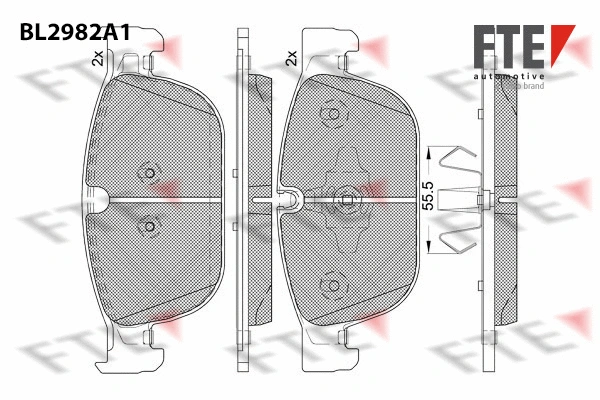 Brake Pad Set, disc brake (BL2982A1)