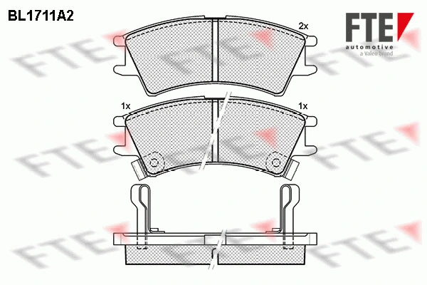 Brake Pad Set, disc brake (BL1711A2)