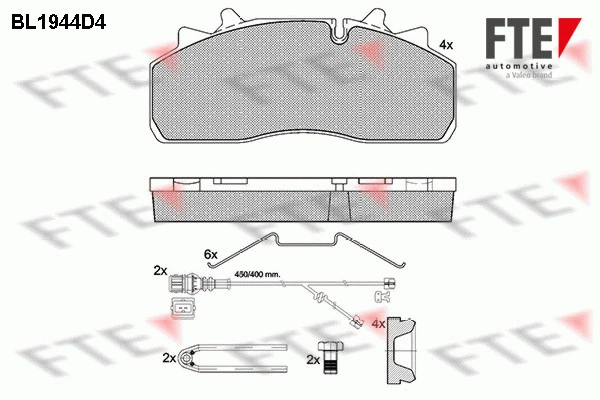 Brake Pad Set, disc brake (BL1944D4)