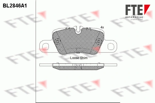 Brake Pad Set, disc brake (BL2846A1)