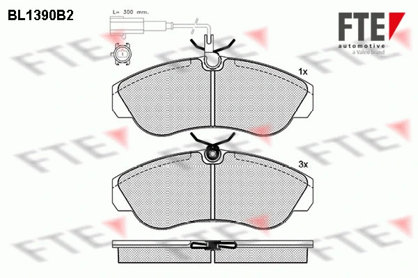 Brake Pad Set, disc brake (BL1390B2)