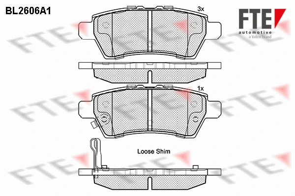 Brake Pad Set, disc brake (BL2606A1)