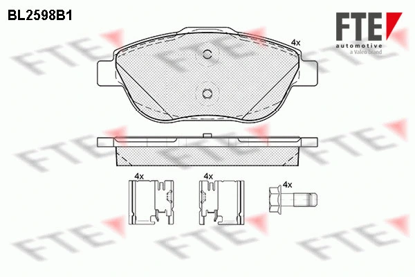 Brake Pad Set, disc brake (BL2598B1)