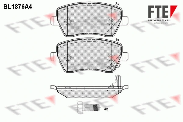 Brake Pad Set, disc brake (BL1876A4)
