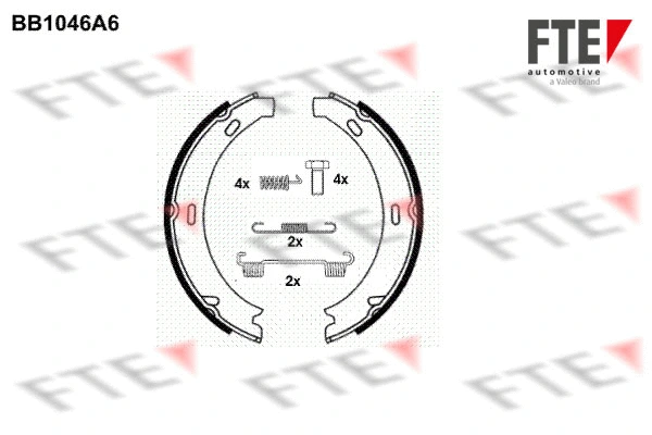 Brake Shoe Set, parking brake (BB1046A6)