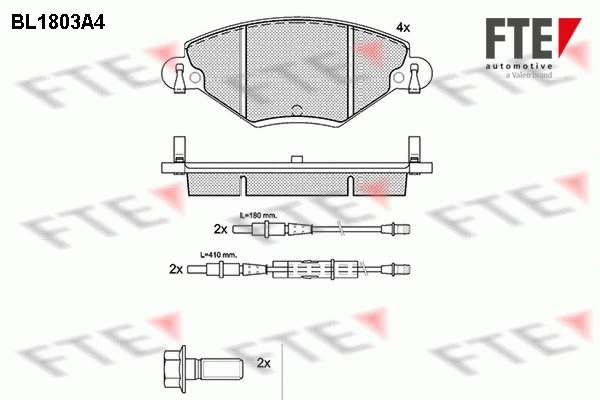 Brake Pad Set, disc brake (BL1803A4)