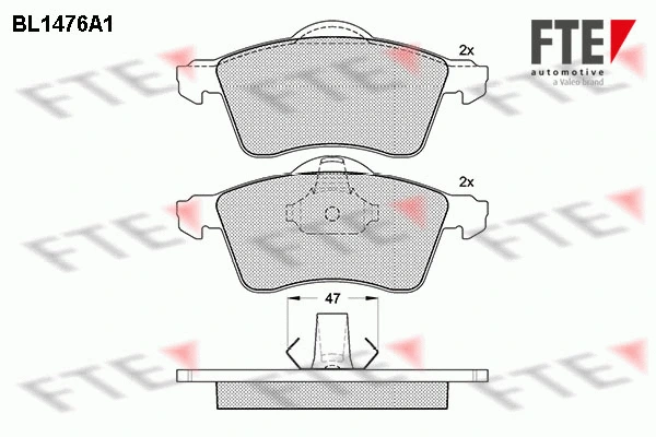 Brake Pad Set, disc brake (BL1476A1)