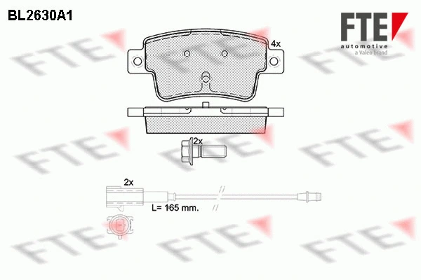 Brake Pad Set, disc brake (BL2630A1)