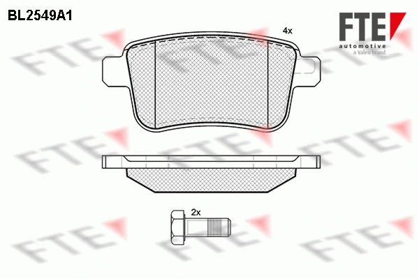 Brake Pad Set, disc brake (BL2549A1)