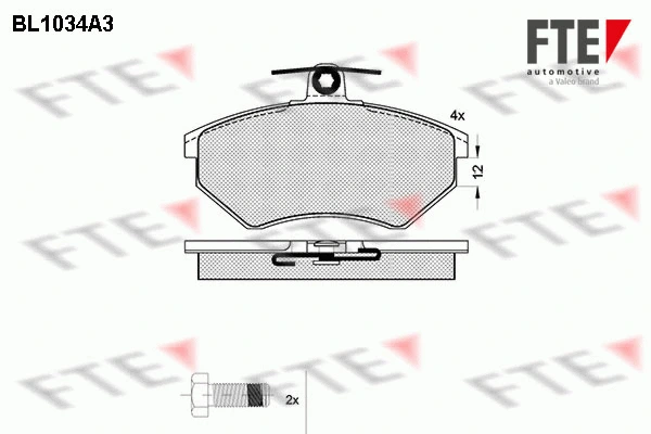 Brake Pad Set, disc brake (BL1034A3)