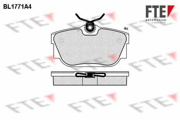 Brake Pad Set, disc brake (BL1771A4)