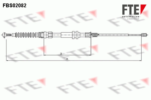 Cable Pull, parking brake (FBS02082)