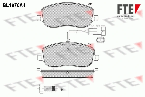Brake Pad Set, disc brake (BL1976A4)
