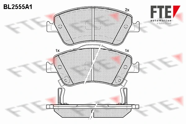 Brake Pad Set, disc brake (BL2555A1)