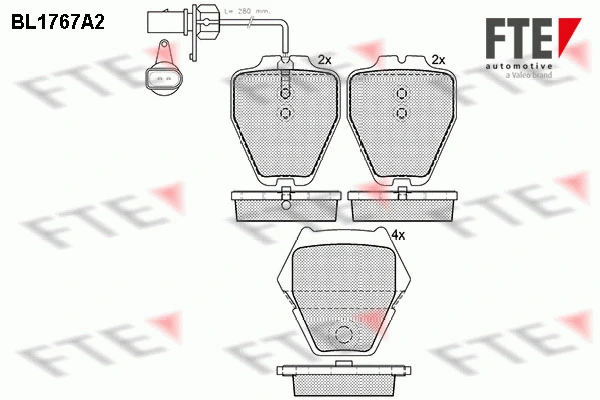 Brake Pad Set, disc brake (BL1767A2)