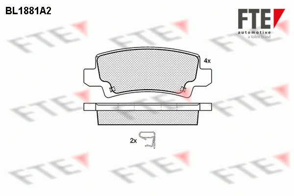 Brake Pad Set, disc brake (BL1881A2)
