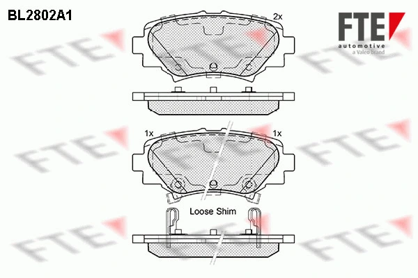Brake Pad Set, disc brake (BL2802A1)