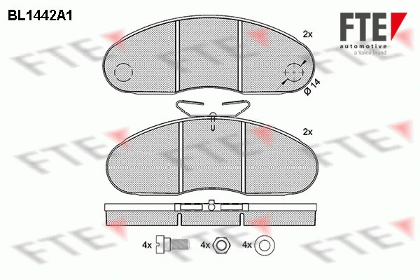 Brake Pad Set, disc brake (BL1442A1)