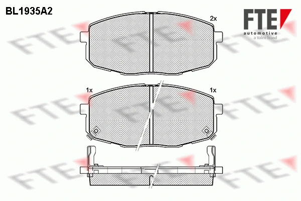 Brake Pad Set, disc brake (BL1935A2)