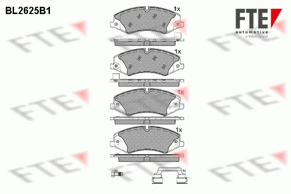 Brake Pad Set, disc brake (BL2625B1)