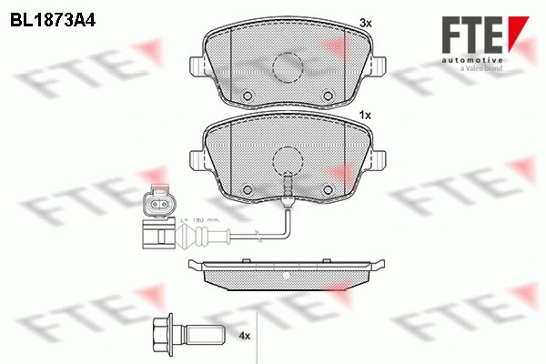 Brake Pad Set, disc brake (BL1873A4)