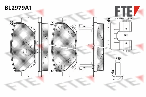 Brake Pad Set, disc brake (BL2979A1)