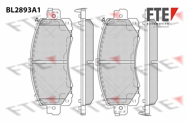 Brake Pad Set, disc brake (BL2893A1)