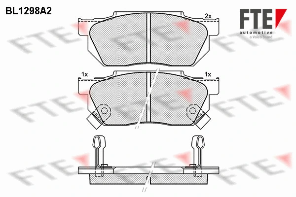 Brake Pad Set, disc brake (BL1298A2)