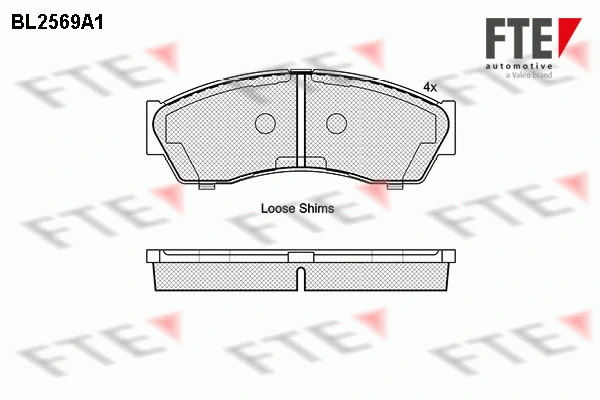 Brake Pad Set, disc brake (BL2569A1)