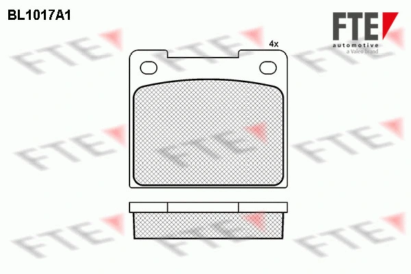 Brake Pad Set, disc brake (BL1017A1)