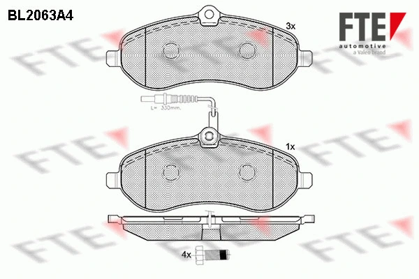 Brake Pad Set, disc brake (BL2063A4)