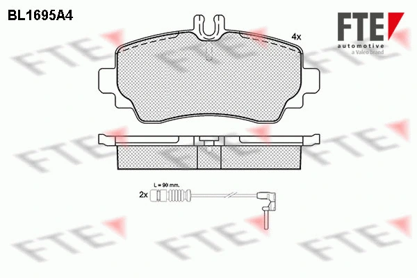 Brake Pad Set, disc brake (BL1695A4)