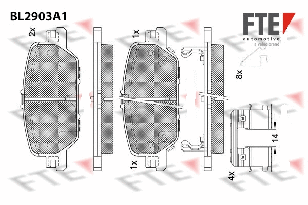 Brake Pad Set, disc brake (BL2903A1)