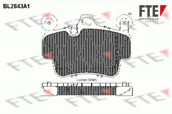 Brake Pad Set, disc brake (BL2843A1)