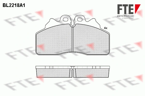 Brake Pad Set, disc brake (BL2218A1)