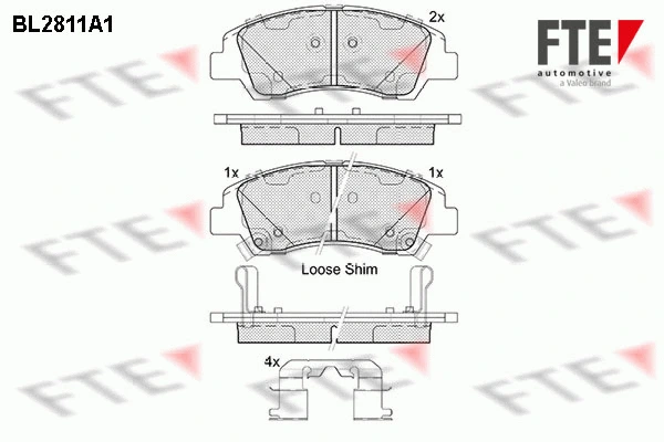 Brake Pad Set, disc brake (BL2811A1)