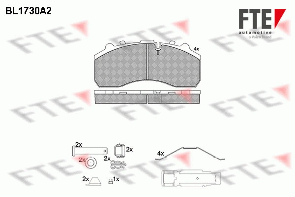 Brake Pad Set, disc brake (BL1730A2)