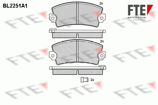 Brake Pad Set, disc brake (BL2251A1)
