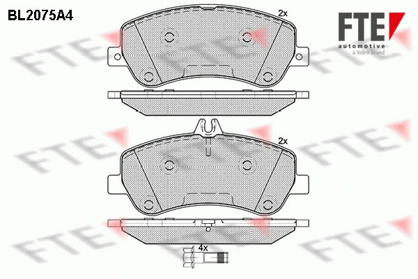 Brake Pad Set, disc brake (BL2075A4)