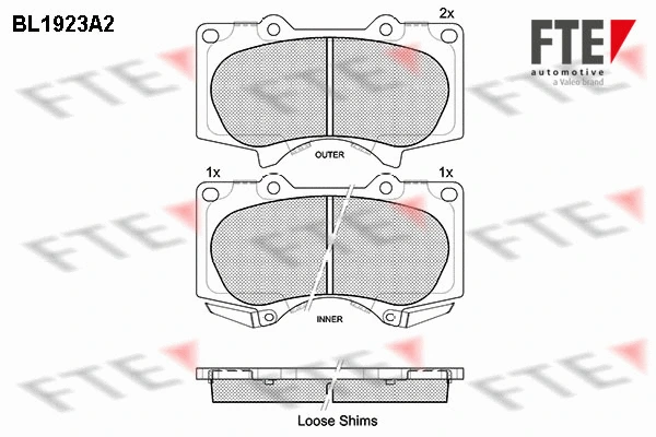 Brake Pad Set, disc brake (BL1923A2)