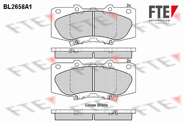 Brake Pad Set, disc brake (BL2658A1)